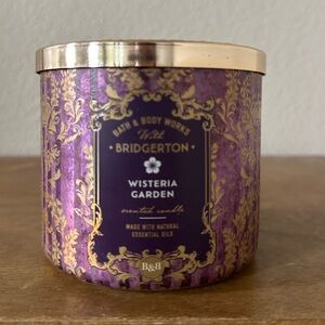 Bath & Body Works Bridgerton WISTERIA GARDEN 3 wick candle NEW